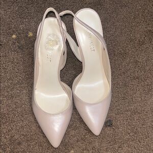 Nine West Beige Slingback Heels